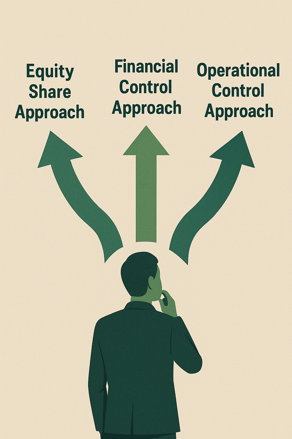Visual comparison of the three organizational boundary approaches